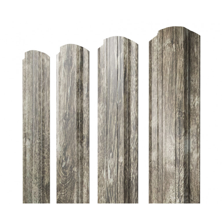 Штакетник Прямоугольный фигурный 0,45 Print Elite Nordic Wood