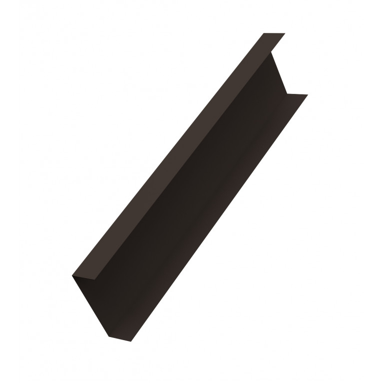 Декоративная накладка на столб универсальная 60х60 для забора жалюзи 0,5 Rooftop Бархат с пленкой RR 32 темно-коричневый