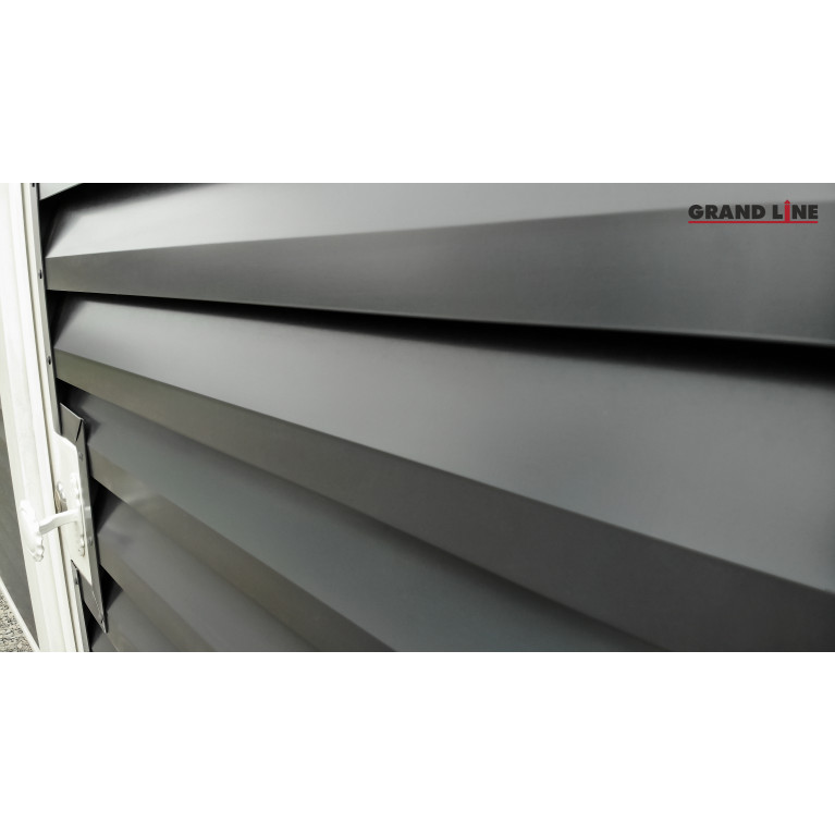 Крепежная планка жалюзи Milan,Tokyo 0,5 Satin с пленкой RAL 7024 мокрый асфальт