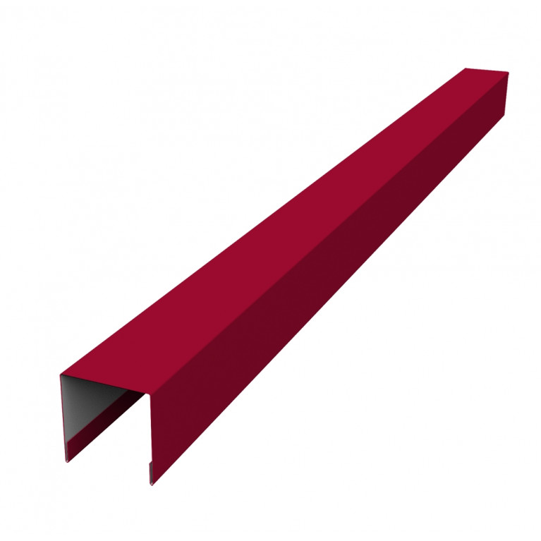 Планка вертикальная лицевая для забора жалюзи Palermo 0,45 PE с пленкой RAL 3003 рубиново-красный
