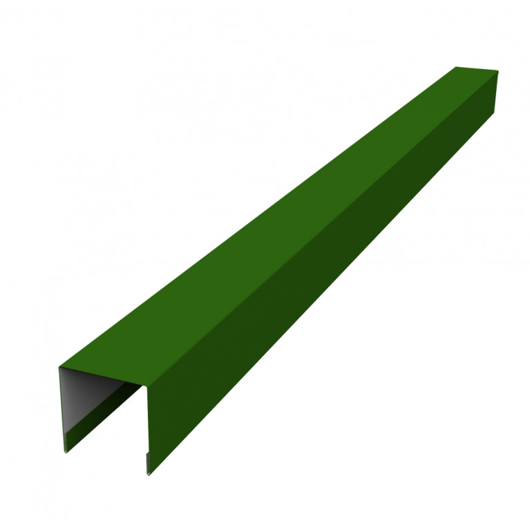 Планка вертикальная лицевая для забора жалюзи Palermo 0,45 PE с пленкой RAL 6002 лиственно-зеленый