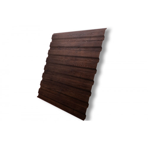 Профнастил С20А фигурный 0,45 Print-Double Premium Cherry Wood Lite Fresh
