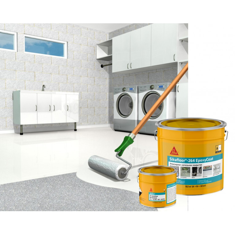 Универсальное 2К эпоксидное цветное покрытие Sikafloor-264 EpoxyCoat