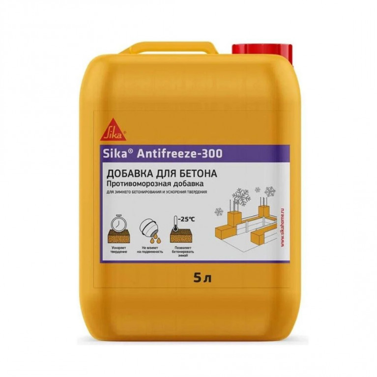 Универсальная противоморозная добавка Sika Antifreeze-300, канистра 5 л
