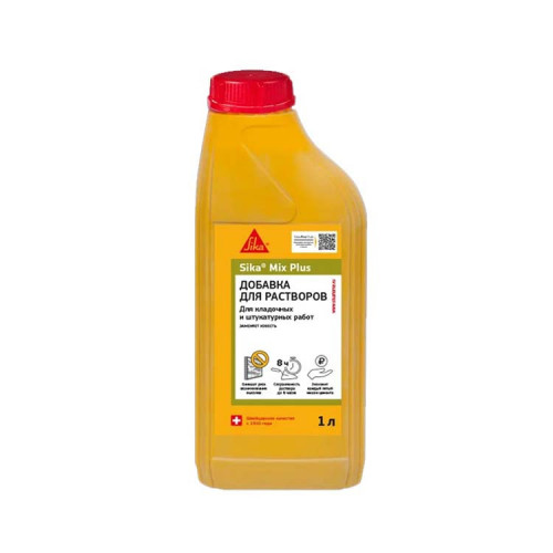 Пластификатор для кладочных растворов Sika Mix Plus, канистра 1 л