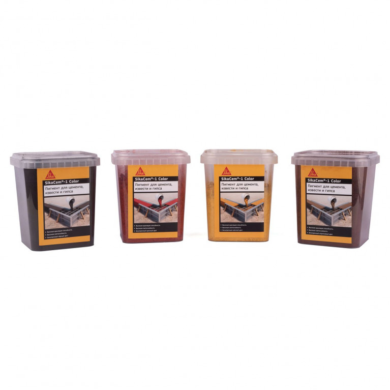 Пигмент для бетона и растворов SikaCem-1 Color, банка 1 кг красный