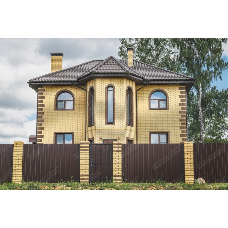 Кронштейн трубы Grand Line на дерево 90мм RAL 8017 шоколад