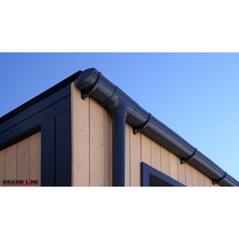 Кронштейн желоба slider Классика 120 ПВХ Grand Line графит (RAL 7024)