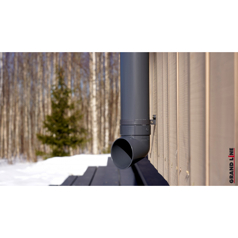 Кронштейн желоба slider Классика 120 ПВХ Grand Line графит (RAL 7024)