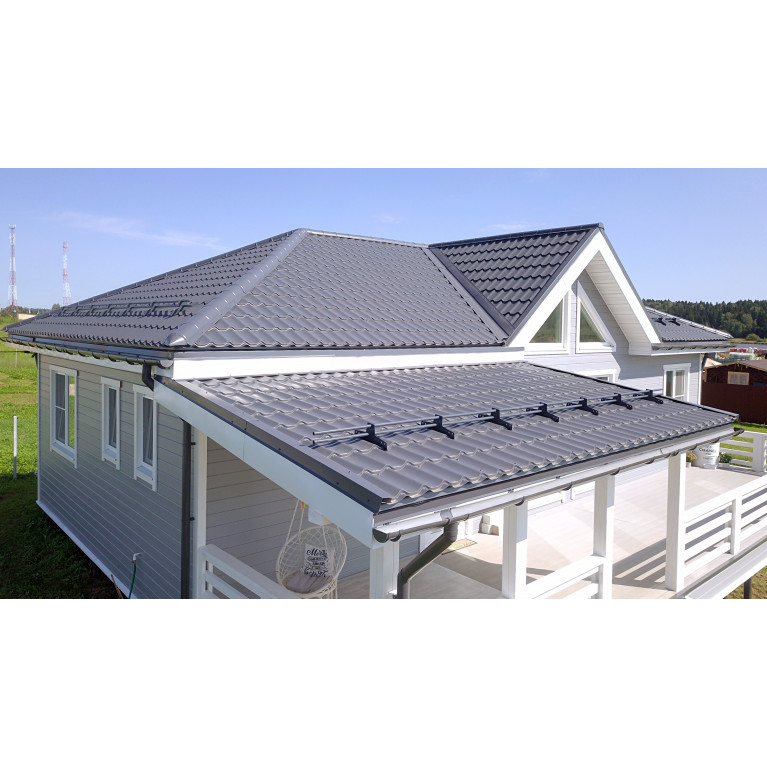 Соединитель желобов Классика 120 ПВХ Grand Line графит (RAL 7024)